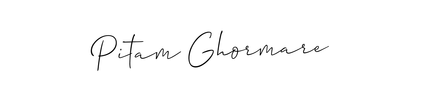 Similarly Allison_Script is the best handwritten signature design. Signature creator online .You can use it as an online autograph creator for name Pitam Ghormare. Pitam Ghormare signature style 2 images and pictures png
