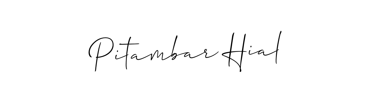 It looks lik you need a new signature style for name Pitambar Hial. Design unique handwritten (Allison_Script) signature with our free signature maker in just a few clicks. Pitambar Hial signature style 2 images and pictures png