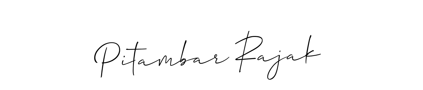 You should practise on your own different ways (Allison_Script) to write your name (Pitambar Rajak) in signature. don't let someone else do it for you. Pitambar Rajak signature style 2 images and pictures png