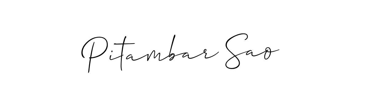 Similarly Allison_Script is the best handwritten signature design. Signature creator online .You can use it as an online autograph creator for name Pitambar Sao. Pitambar Sao signature style 2 images and pictures png