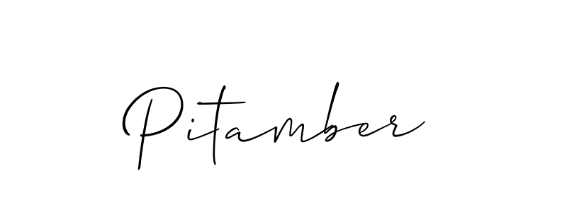 Design your own signature with our free online signature maker. With this signature software, you can create a handwritten (Allison_Script) signature for name Pitamber. Pitamber signature style 2 images and pictures png