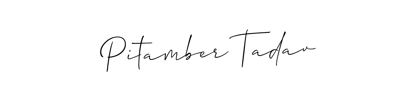 Similarly Allison_Script is the best handwritten signature design. Signature creator online .You can use it as an online autograph creator for name Pitamber Tadav. Pitamber Tadav signature style 2 images and pictures png