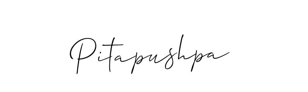 You should practise on your own different ways (Allison_Script) to write your name (Pitapushpa) in signature. don't let someone else do it for you. Pitapushpa signature style 2 images and pictures png