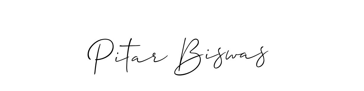 Design your own signature with our free online signature maker. With this signature software, you can create a handwritten (Allison_Script) signature for name Pitar Biswas. Pitar Biswas signature style 2 images and pictures png