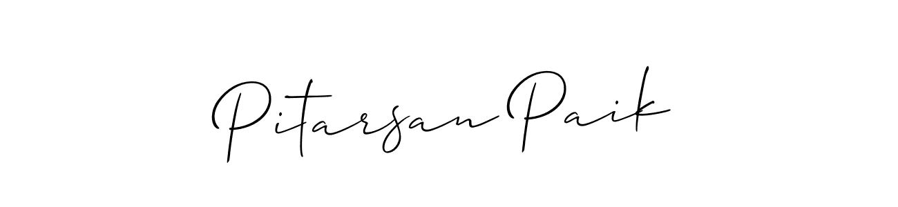 How to make Pitarsan Paik signature? Allison_Script is a professional autograph style. Create handwritten signature for Pitarsan Paik name. Pitarsan Paik signature style 2 images and pictures png