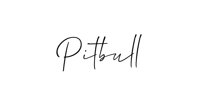 Allison_Script is a professional signature style that is perfect for those who want to add a touch of class to their signature. It is also a great choice for those who want to make their signature more unique. Get Pitbull name to fancy signature for free. Pitbull signature style 2 images and pictures png