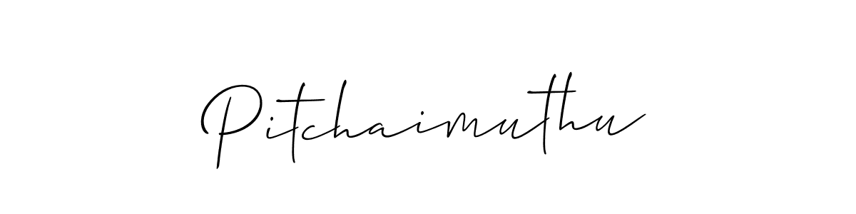 Design your own signature with our free online signature maker. With this signature software, you can create a handwritten (Allison_Script) signature for name Pitchaimuthu. Pitchaimuthu signature style 2 images and pictures png