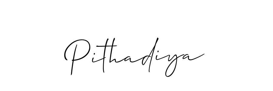 if you are searching for the best signature style for your name Pithadiya. so please give up your signature search. here we have designed multiple signature styles  using Allison_Script. Pithadiya signature style 2 images and pictures png
