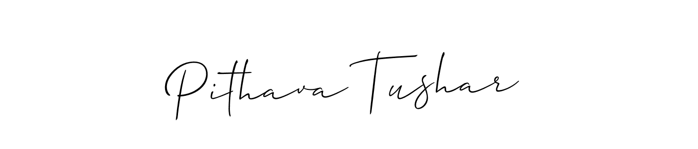 Also You can easily find your signature by using the search form. We will create Pithava Tushar name handwritten signature images for you free of cost using Allison_Script sign style. Pithava Tushar signature style 2 images and pictures png