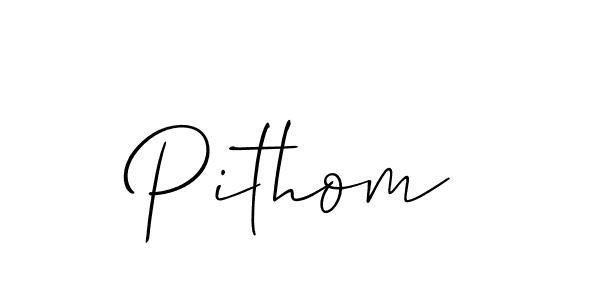 if you are searching for the best signature style for your name Pithom. so please give up your signature search. here we have designed multiple signature styles  using Allison_Script. Pithom signature style 2 images and pictures png