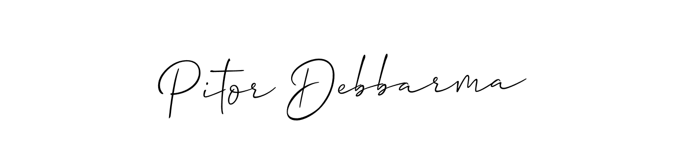 Similarly Allison_Script is the best handwritten signature design. Signature creator online .You can use it as an online autograph creator for name Pitor Debbarma. Pitor Debbarma signature style 2 images and pictures png