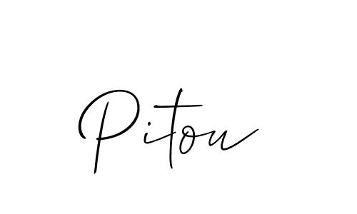 Make a beautiful signature design for name Pitou. With this signature (Allison_Script) style, you can create a handwritten signature for free. Pitou signature style 2 images and pictures png