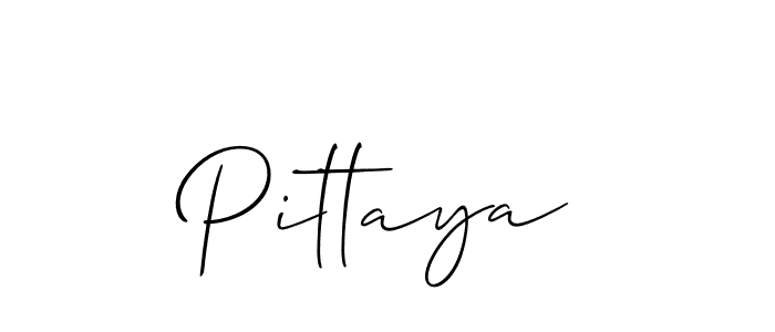 Create a beautiful signature design for name Pittaya. With this signature (Allison_Script) fonts, you can make a handwritten signature for free. Pittaya signature style 2 images and pictures png