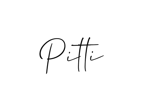 How to make Pitti signature? Allison_Script is a professional autograph style. Create handwritten signature for Pitti name. Pitti signature style 2 images and pictures png