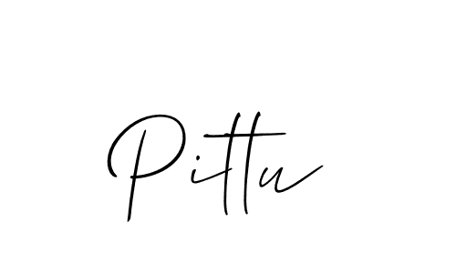 Use a signature maker to create a handwritten signature online. With this signature software, you can design (Allison_Script) your own signature for name Pittu. Pittu signature style 2 images and pictures png