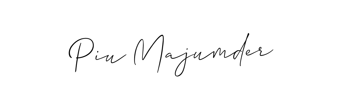 if you are searching for the best signature style for your name Piu Majumder. so please give up your signature search. here we have designed multiple signature styles  using Allison_Script. Piu Majumder signature style 2 images and pictures png