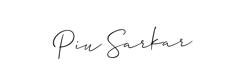 Also we have Piu Sarkar name is the best signature style. Create professional handwritten signature collection using Allison_Script autograph style. Piu Sarkar signature style 2 images and pictures png
