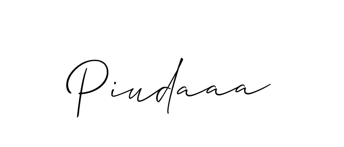 if you are searching for the best signature style for your name Piudaaa. so please give up your signature search. here we have designed multiple signature styles  using Allison_Script. Piudaaa signature style 2 images and pictures png