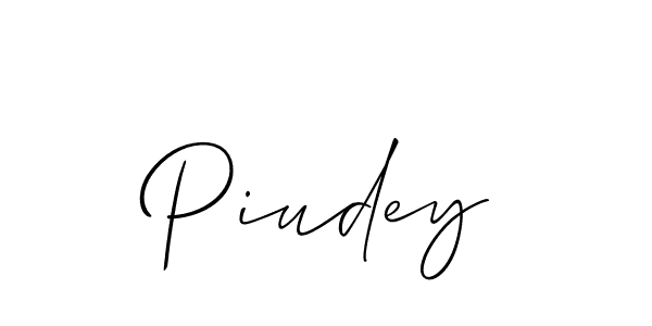 How to make Piudey name signature. Use Allison_Script style for creating short signs online. This is the latest handwritten sign. Piudey signature style 2 images and pictures png