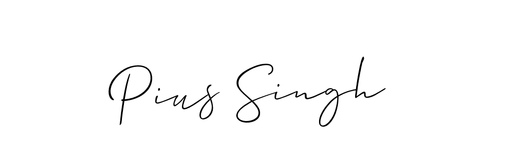 Use a signature maker to create a handwritten signature online. With this signature software, you can design (Allison_Script) your own signature for name Pius Singh. Pius Singh signature style 2 images and pictures png