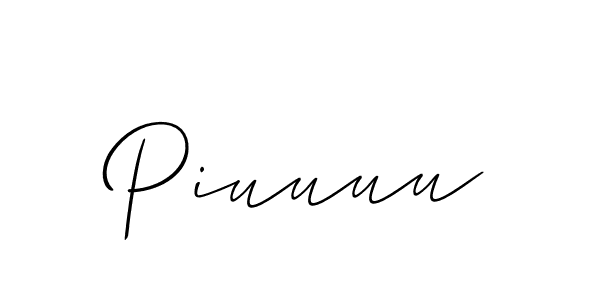 How to make Piuuuu name signature. Use Allison_Script style for creating short signs online. This is the latest handwritten sign. Piuuuu signature style 2 images and pictures png