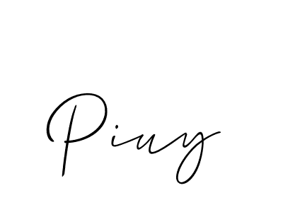 Best and Professional Signature Style for Piuy. Allison_Script Best Signature Style Collection. Piuy signature style 2 images and pictures png