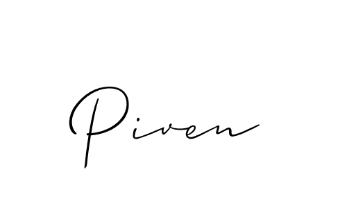 Create a beautiful signature design for name Piven. With this signature (Allison_Script) fonts, you can make a handwritten signature for free. Piven signature style 2 images and pictures png