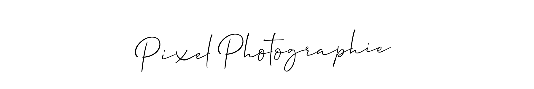 Use a signature maker to create a handwritten signature online. With this signature software, you can design (Allison_Script) your own signature for name Pixel Photographie. Pixel Photographie signature style 2 images and pictures png