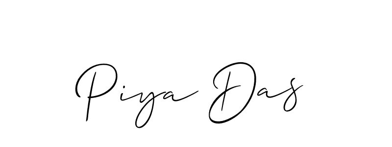 The best way (Allison_Script) to make a short signature is to pick only two or three words in your name. The name Piya Das include a total of six letters. For converting this name. Piya Das signature style 2 images and pictures png