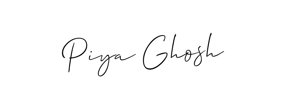 Use a signature maker to create a handwritten signature online. With this signature software, you can design (Allison_Script) your own signature for name Piya Ghosh. Piya Ghosh signature style 2 images and pictures png