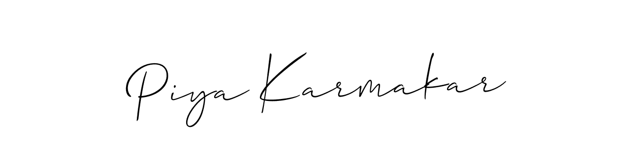 How to Draw Piya Karmakar signature style? Allison_Script is a latest design signature styles for name Piya Karmakar. Piya Karmakar signature style 2 images and pictures png