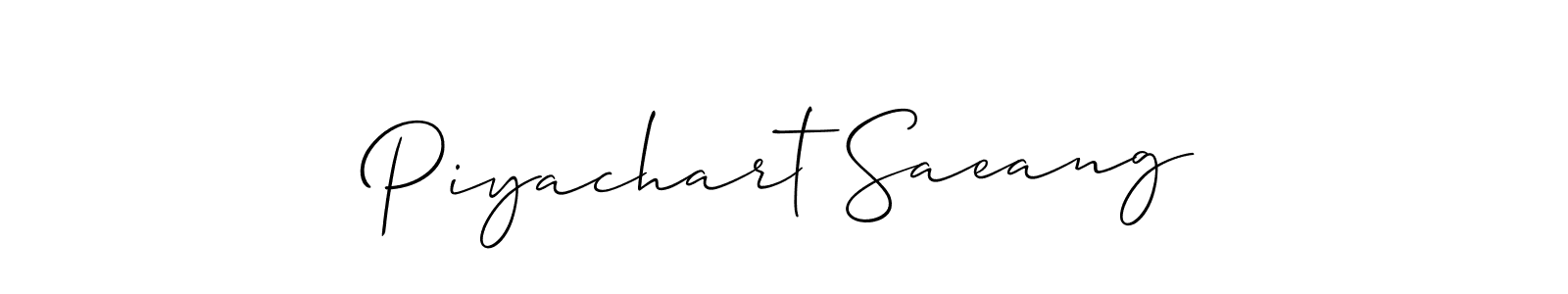 Check out images of Autograph of Piyachart Saeang name. Actor Piyachart Saeang Signature Style. Allison_Script is a professional sign style online. Piyachart Saeang signature style 2 images and pictures png