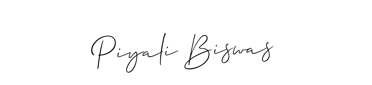 Design your own signature with our free online signature maker. With this signature software, you can create a handwritten (Allison_Script) signature for name Piyali Biswas. Piyali Biswas signature style 2 images and pictures png
