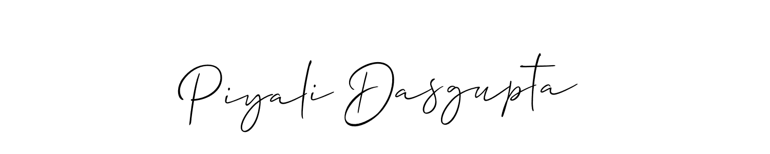 Allison_Script is a professional signature style that is perfect for those who want to add a touch of class to their signature. It is also a great choice for those who want to make their signature more unique. Get Piyali Dasgupta name to fancy signature for free. Piyali Dasgupta signature style 2 images and pictures png