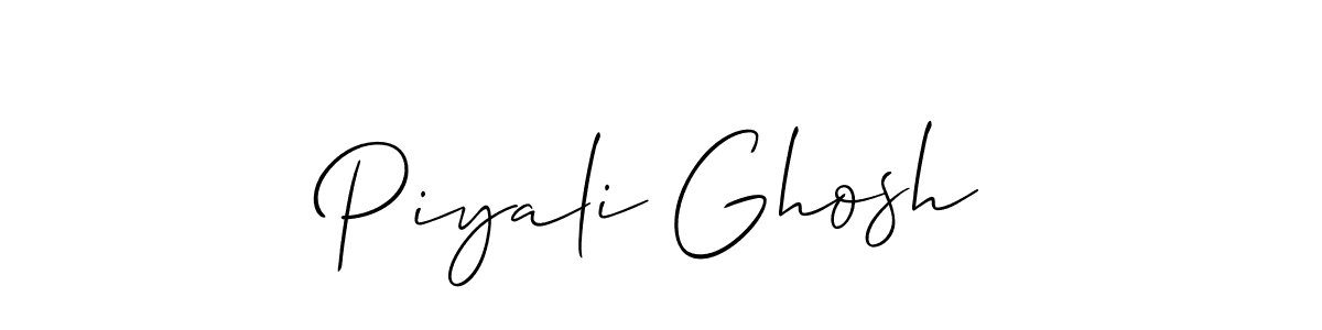 Make a short Piyali Ghosh signature style. Manage your documents anywhere anytime using Allison_Script. Create and add eSignatures, submit forms, share and send files easily. Piyali Ghosh signature style 2 images and pictures png