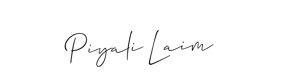 How to make Piyali Laim name signature. Use Allison_Script style for creating short signs online. This is the latest handwritten sign. Piyali Laim signature style 2 images and pictures png