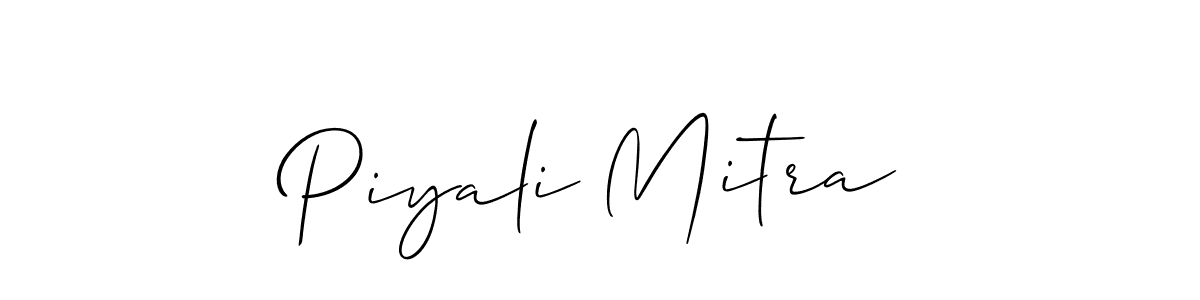 Allison_Script is a professional signature style that is perfect for those who want to add a touch of class to their signature. It is also a great choice for those who want to make their signature more unique. Get Piyali Mitra name to fancy signature for free. Piyali Mitra signature style 2 images and pictures png