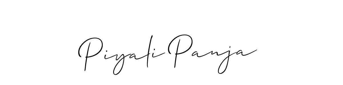 You should practise on your own different ways (Allison_Script) to write your name (Piyali Panja) in signature. don't let someone else do it for you. Piyali Panja signature style 2 images and pictures png