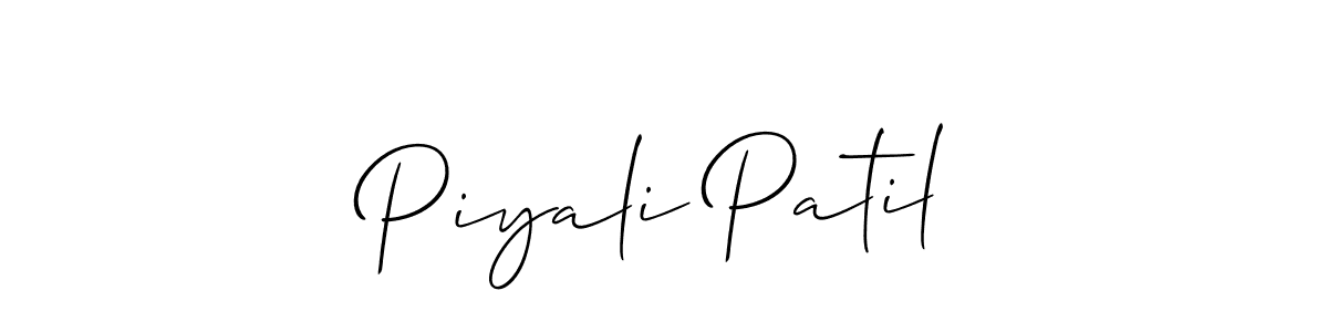 Make a beautiful signature design for name Piyali Patil. With this signature (Allison_Script) style, you can create a handwritten signature for free. Piyali Patil signature style 2 images and pictures png