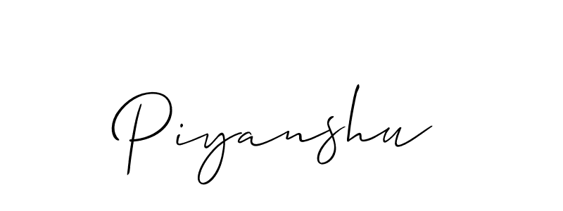 Similarly Allison_Script is the best handwritten signature design. Signature creator online .You can use it as an online autograph creator for name Piyanshu. Piyanshu signature style 2 images and pictures png