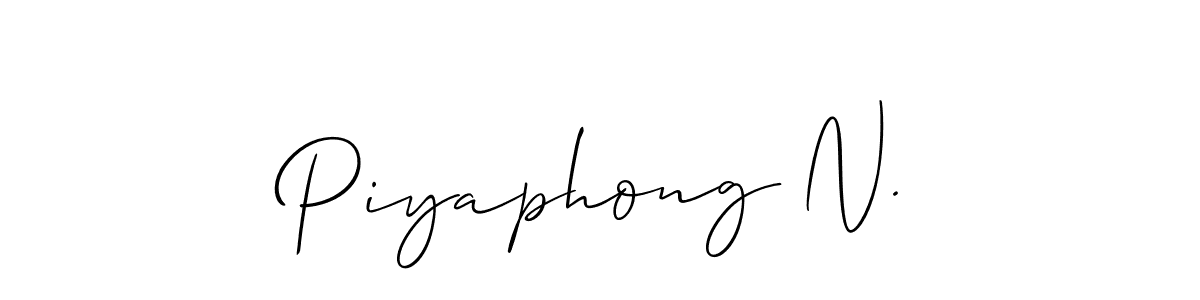 Allison_Script is a professional signature style that is perfect for those who want to add a touch of class to their signature. It is also a great choice for those who want to make their signature more unique. Get Piyaphong N. name to fancy signature for free. Piyaphong N. signature style 2 images and pictures png