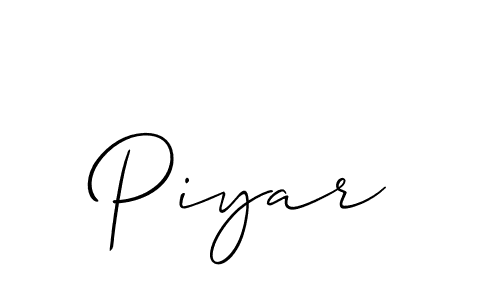 Make a beautiful signature design for name Piyar. With this signature (Allison_Script) style, you can create a handwritten signature for free. Piyar signature style 2 images and pictures png