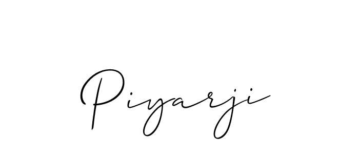 The best way (Allison_Script) to make a short signature is to pick only two or three words in your name. The name Piyarji include a total of six letters. For converting this name. Piyarji signature style 2 images and pictures png