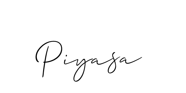 The best way (Allison_Script) to make a short signature is to pick only two or three words in your name. The name Piyasa include a total of six letters. For converting this name. Piyasa signature style 2 images and pictures png