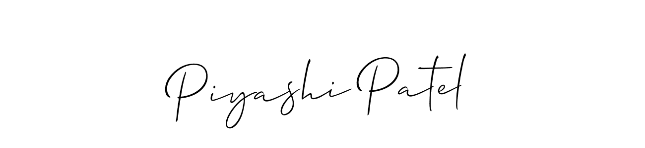 Piyashi Patel stylish signature style. Best Handwritten Sign (Allison_Script) for my name. Handwritten Signature Collection Ideas for my name Piyashi Patel. Piyashi Patel signature style 2 images and pictures png