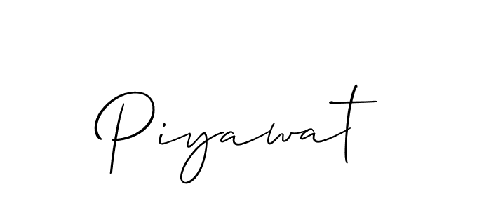 Create a beautiful signature design for name Piyawat. With this signature (Allison_Script) fonts, you can make a handwritten signature for free. Piyawat signature style 2 images and pictures png