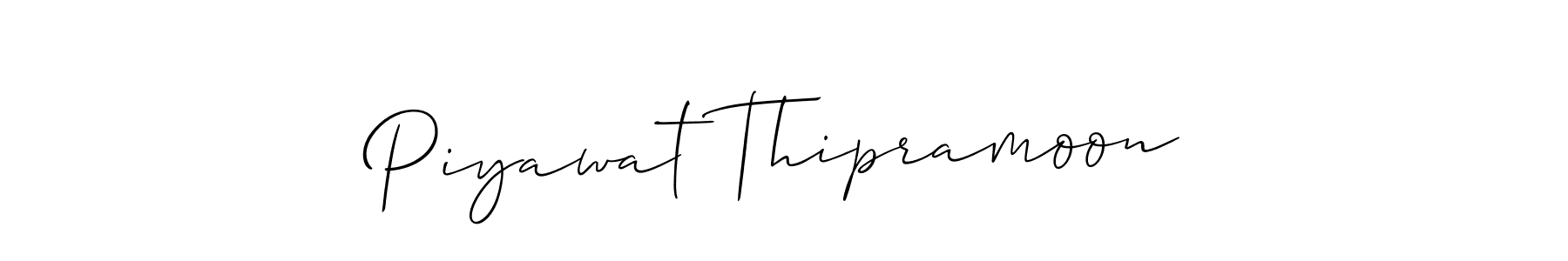 Use a signature maker to create a handwritten signature online. With this signature software, you can design (Allison_Script) your own signature for name Piyawat Thipramoon. Piyawat Thipramoon signature style 2 images and pictures png