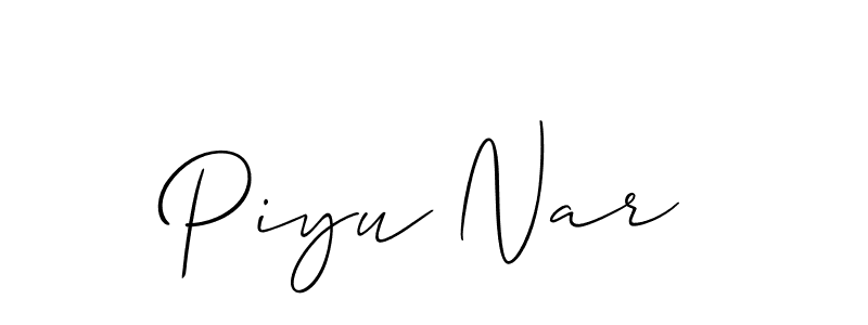 Best and Professional Signature Style for Piyu Nar. Allison_Script Best Signature Style Collection. Piyu Nar signature style 2 images and pictures png