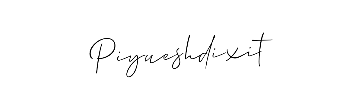 Create a beautiful signature design for name Piyueshdixit. With this signature (Allison_Script) fonts, you can make a handwritten signature for free. Piyueshdixit signature style 2 images and pictures png