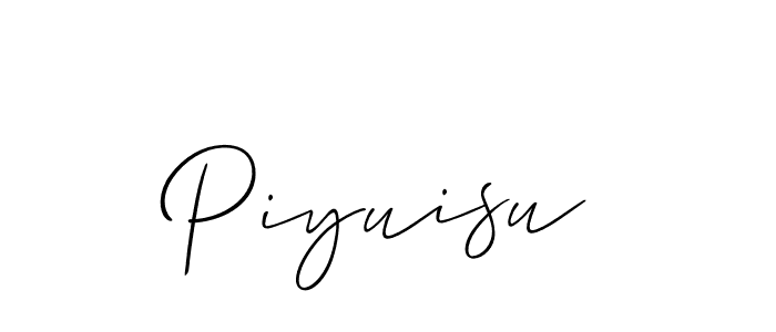 How to make Piyuisu signature? Allison_Script is a professional autograph style. Create handwritten signature for Piyuisu name. Piyuisu signature style 2 images and pictures png